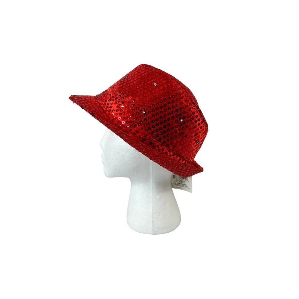 Ruby Red Sequin Hat NWT - image 3